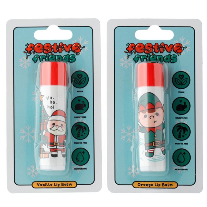 Stick Lip Balm - Festive Friends Christmas Elf & Santa