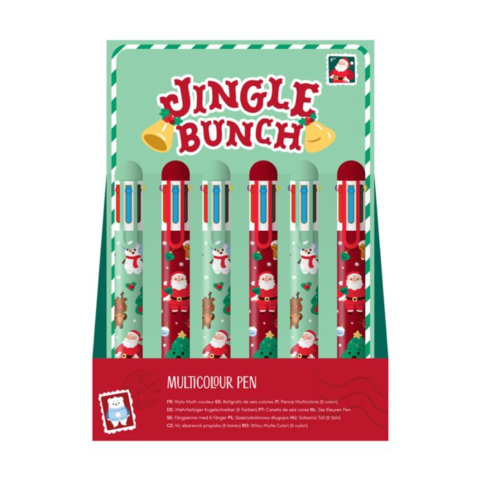 Multi Colour Pen (6 Colours) - Jingle Bunch Christmas