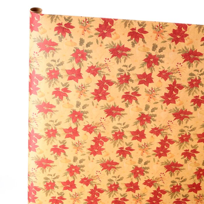Wrapping Paper 3m Roll - Christmas Botanicals