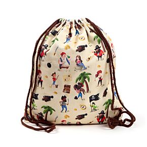 Drawstring Canvas Bag - Jolly Rogers Pirate
