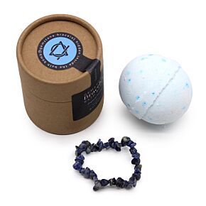 Sodalite Bracelet Shea Butter Sandalwood Bath Bomb