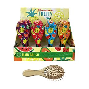 Bamboo Hair Brush - Summer Fruits