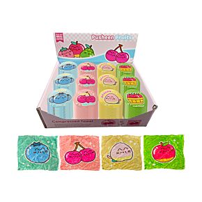 Compressed Travel Towel - Pusheen the Cat Fruits