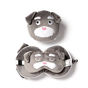 Relaxeazzz Travel Pillow & Eye Mask - Dog Squad