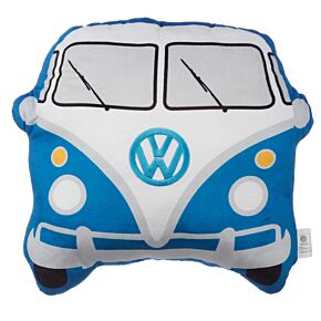Fun Blue Plush Volkswagen VW T1 Camper Bus Shaped Cushion