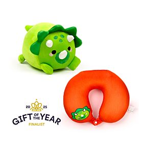 2-in-1 Swapseazzz Travel Pillow and Plush Toy - Huck the Dinosaur Adorasaurs