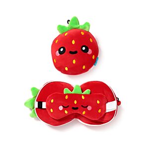 Relaxeazzz Travel Pillow & Eye Mask - Foodiemals Silas the Frog