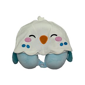 Hoodeazzz Adoramals Budgie Plush Memory Foam Travel Pillow & Hood