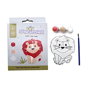 Paint Your Own DIY Suncatcher - Zooniverse Lion