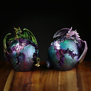 Geode Egg LED Dark Legends Dragon Figurine