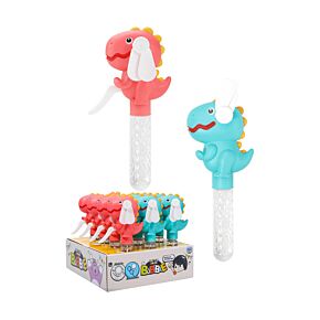 Dinosaur Handheld Hand-Operated Fan with Bubbles