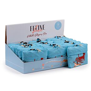 Handy Foldable RPET Shopping Bag - Feline Fine Cats