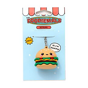 3D PVC Keyring - Foodiemals Hammy the Burger