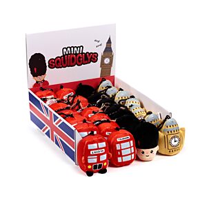 Squidglys Plush Mini Keyring - London Souvenir