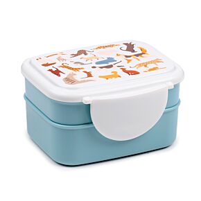 Bento Clip Lock Lunch Box with Cutlery - Feline Fine Cats