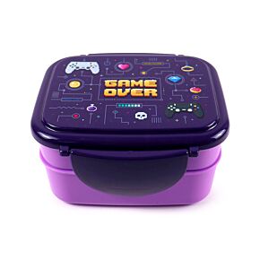 Bento Clip Lock Lunch Box with Cutlery - Game Over