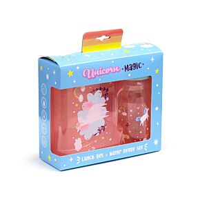 Lunch Box & Water Bottle Set - Unicorn Magic