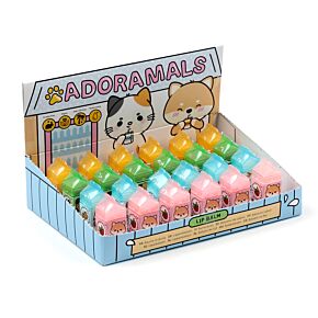 Lip Balm in Shaped Holder - Adoramals Milk Carton