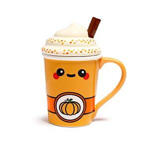 Ceramic Lidded Mug - Pumpkin Spiced Latte Foodiemals