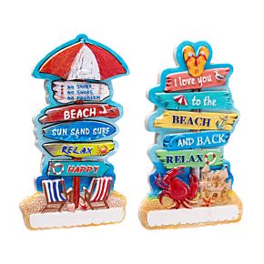 3D Printed Souvenir Seaside Magnet - Seaside Beach Signs