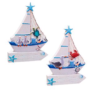 3D Printed Souvenir Seaside Magnet - Sailing Boat & Sealife
