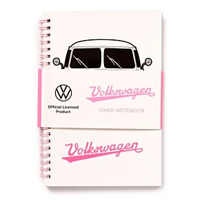 Spiral Bound A5 Lined Notebook - Volkswagen VW T1 Camper Bus Summer Love