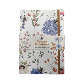 Recycled Paper A5 Lined Notebook with Elastic - Nectar Meadows