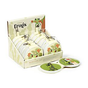 5 Piece Round Manicure Set - Tropical Frogs