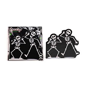 Pack of 12 Napkins - Halloween Skeleton