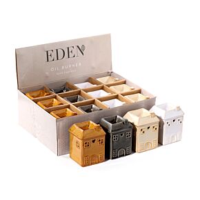 Porcelain Small Oil Burner - Eden House Shaped