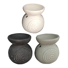 Porcelain Small Oil Burner - Eden Speckled Spiral
