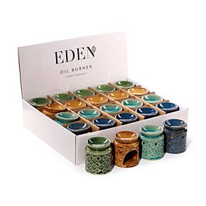 Porcelain Small Oil Burner - Eden Flower Motif