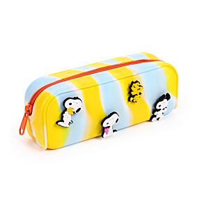 Silicone Pencil Case with Charms - Peanuts Snoopy & Woodstock