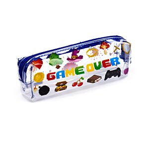 Clear Window Pencil Case - Game Over