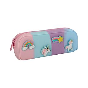 Silicone Pencil Case with Charms - Unicorn Magic