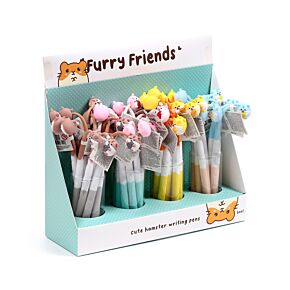 Fine Tip Pen with Topper - Furry Friends Cute Animal