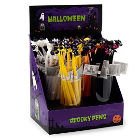 Fine Tip Pen with Topper - Party Bat, Pumpkin, Ghost & Moon