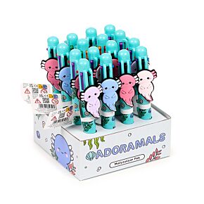 Multi Colour Pen (6 Colours) - Adoramals Maddie the Axolotl
