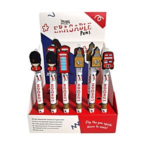Erasable Pen with PVC Topper - London Souvenir