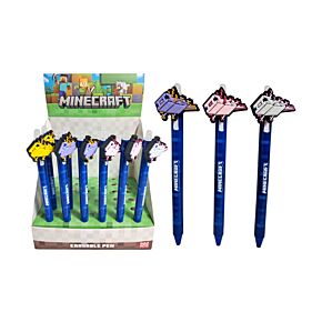 Erasable Pen with PVC Topper - Minecraft
