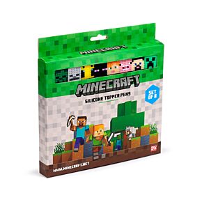 Fine Tip Pen with Silicone Topper Set of 8 - Minecraft