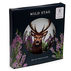 Recycled RPET Set of 4 Picnic Plates - Wild Stag