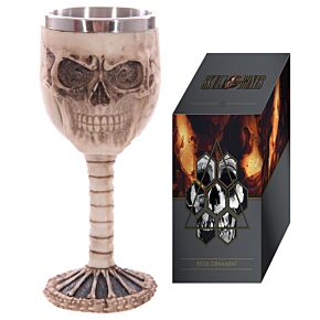 Decorative Gothic Skull and Spine Goblet