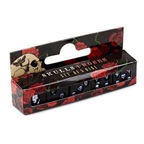 Set of 5 Black Skull Dice