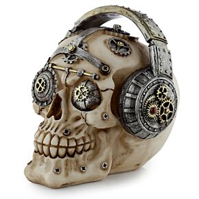 Fantasy Steampunk Skull Ornament - Headphones