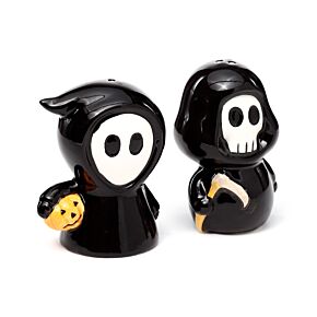 Ceramic Salt & Pepper Set - Skull Boy & Ghost Boy