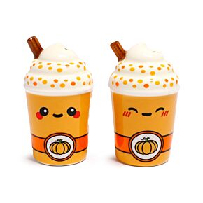 Ceramic Salt & Pepper Set - Pumpkin Spiced Latte Foodiemals