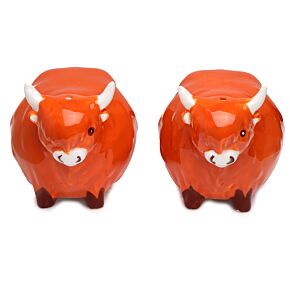 Ceramic Salt & Pepper Set - Highland Coo