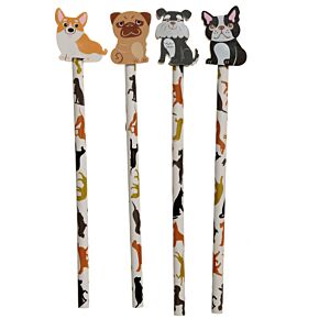 Fun Dog Pencil and Eraser Set