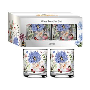Glass Tumbler Set of 2 350ml - Nectar Meadows